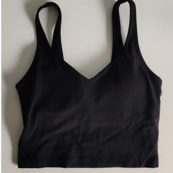 BLACK LULU ALIGN TANK - Picture 2 of 2